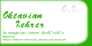 oktavian kehrer business card